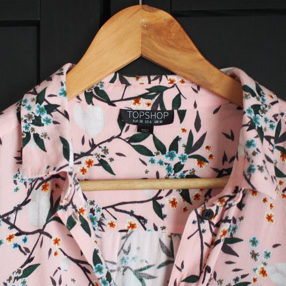 Topshop | Floral Long Sleeve Shirt - Picture 2 of 4
